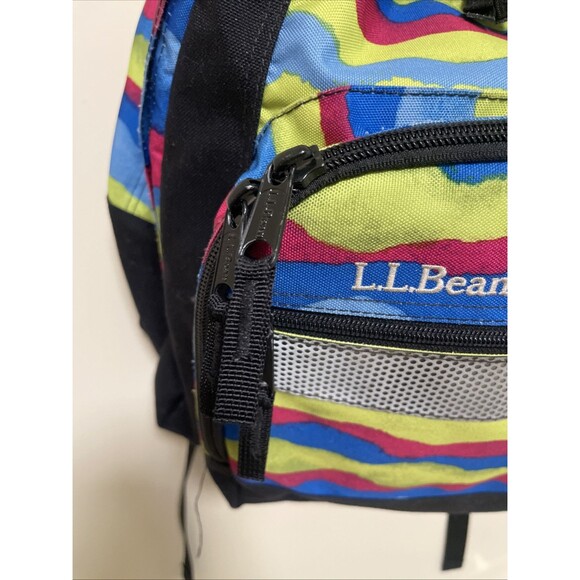 LL Bean Kids Junior Book Bag Backpack Multicolor School Reflective strip - Picture 8 of 11